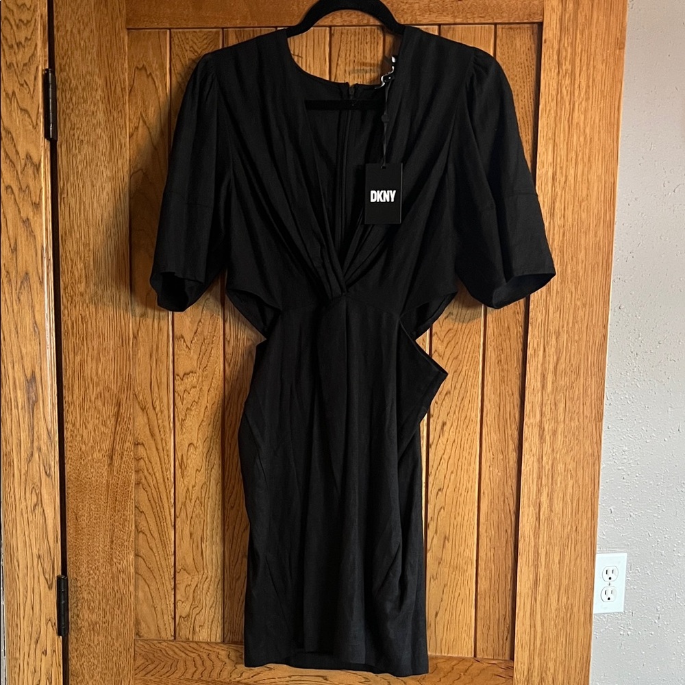 DKNY Asymmetrical Black Dress